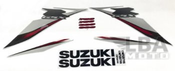 Комплект наклеек на пластик для мотоцикла Suzuki GSX-R600750 08-10 Бело-Серый  пм-00017740