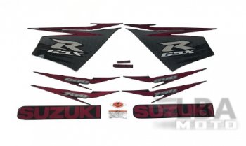 Комплект наклеек на пластик для мотоцикла Suzuki GSX-R600750 11-16 Черно-Красный  пм-00017748