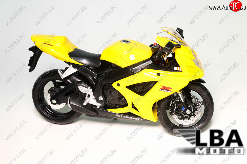 1 599 р. Модель мотоцикла Suzuki GSX-R600 06-07 Желтого цвета масштаб 112  пм-00002218  с доставкой в г. Кемерово