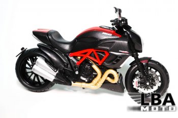 Модель мотоцикла Ducati Diavel Красно-Черного цвета масштаб 112  пм-00002223
