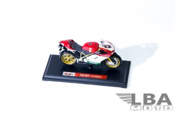 Модель мотоцикла Ducati 1098S Красный Триколор масштаб 118  пм-00002248