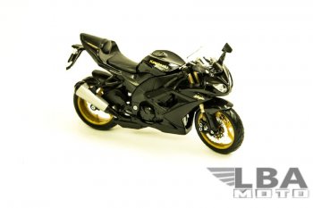 Модель мотоцикла Kawasaki Ninja ZX-10R Черного цвета масштаб 112  лб-00000319