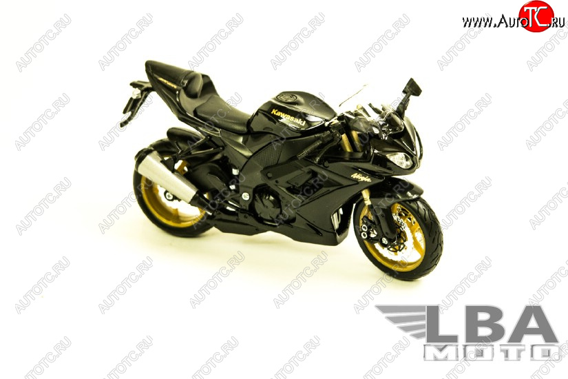 1 599 р. Модель мотоцикла Kawasaki Ninja ZX-10R Черного цвета масштаб 112  лб-00000319  с доставкой в г. Кемерово