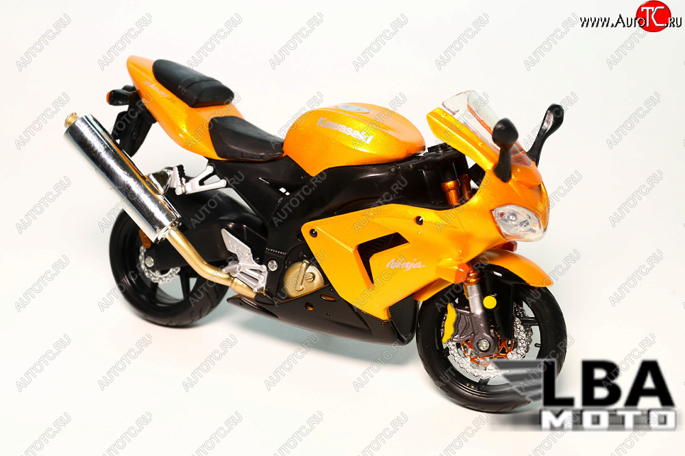 1 599 р. Модель мотоцикла Kawasaki Ninja ZX-10R Оранжевого цвета масштаб 112  лб-00000326  с доставкой в г. Кемерово