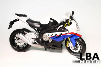 Модель мотоцикла BMW S1000RR Бело-Синего цвета масштаб 112  лб-00000329
