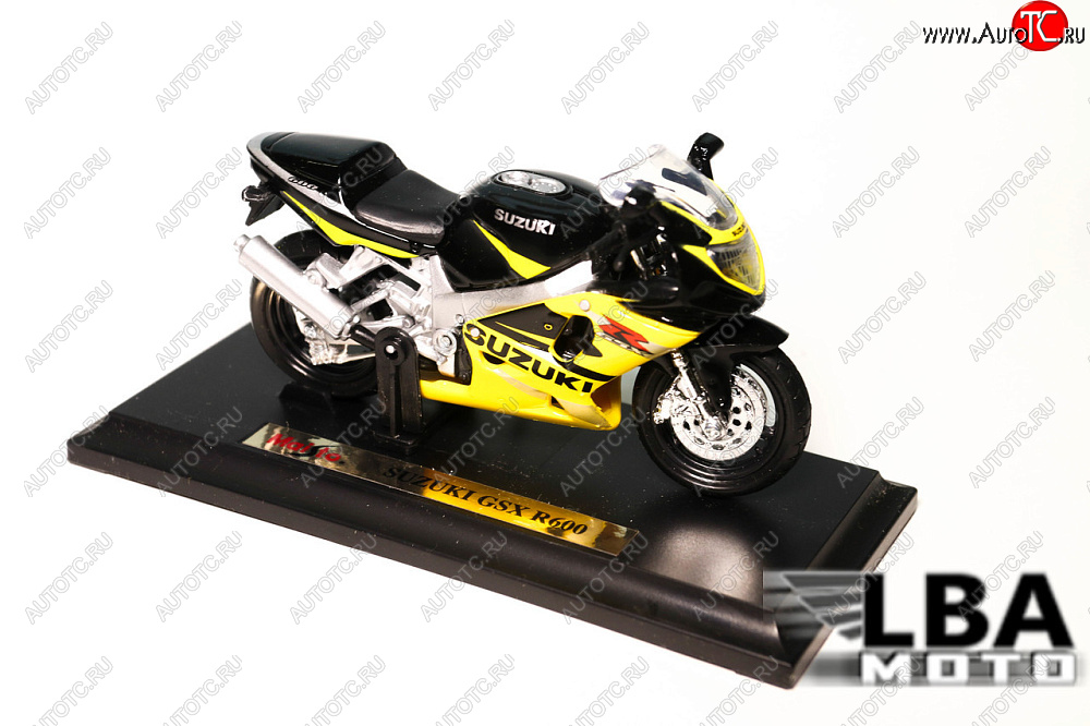 1 299 р. Модель мотоцикла Suzuki GSX-R600 01-03 Черно-Желтого цвета масштаб 118  пм-00002474  с доставкой в г. Кемерово