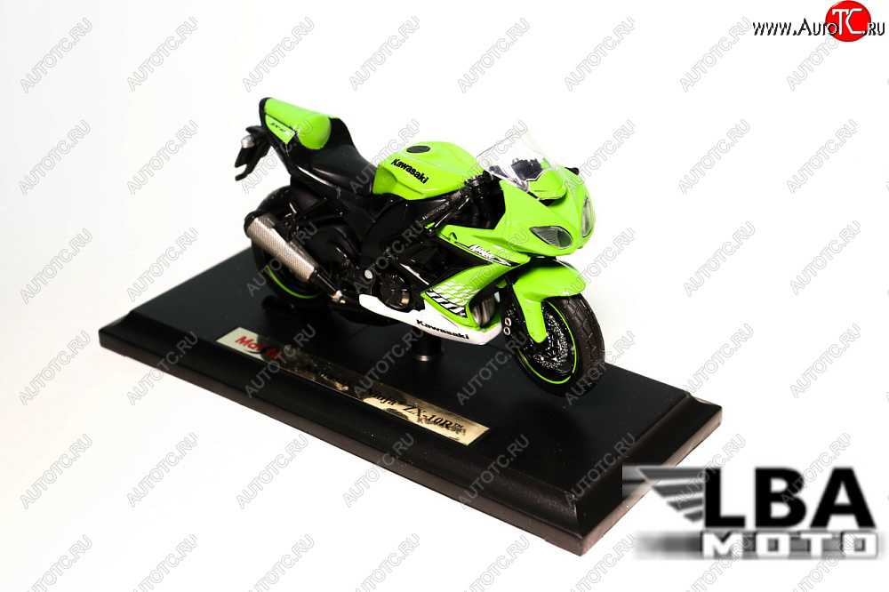1 299 р. Модель мотоцикла Kawasaki Ninja ZX-10R Зеленого цвета масштаб 118  пм-00002476  с доставкой в г. Кемерово