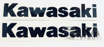Наклейка надпись Kawasaki черная  пм-00017016