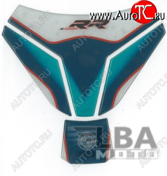 1 549 р. Наклейка на бак для мотоцикла BMW S1000RR Бело-Сине-Голубая Широкая  пм-00017084  с доставкой в г. Кемерово