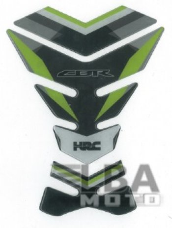Наклейка на бак для мотоцикла Honda CBR HRC Черно-Зелёная  пм-00017087