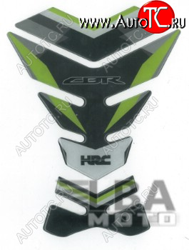 1 549 р. Наклейка на бак для мотоцикла Honda CBR HRC Черно-Зелёная  пм-00017087  с доставкой в г. Кемерово