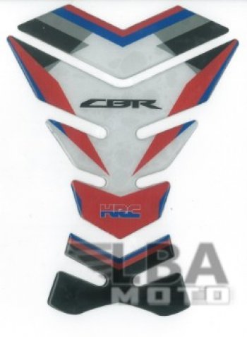 Наклейка на бак для мотоцикла Honda CBR HRC Бело-Красная  пм-00017089