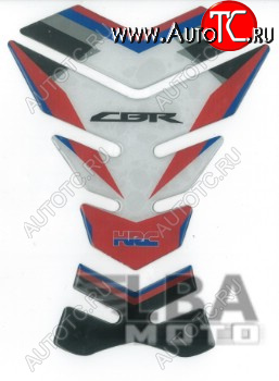 1 549 р. Наклейка на бак для мотоцикла Honda CBR HRC Бело-Красная  пм-00017089  с доставкой в г. Кемерово