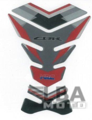 Наклейка на бак для мотоцикла Honda CBR HRC Серо-Красная  пм-00017090