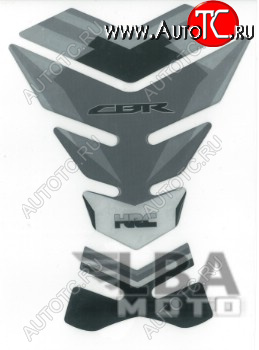 1 549 р. Наклейка на бак для мотоцикла Honda CBR HRC Серая  пм-00017091  с доставкой в г. Кемерово
