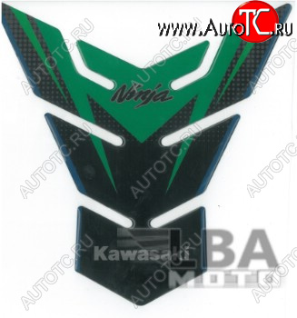 1 549 р. Наклейка на бак для мотоцикла Kawasaki Ninja Зелено-Черная  пм-00017094  с доставкой в г. Кемерово