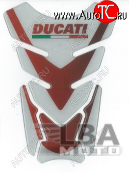 1 549 р. Наклейка на бак для мотоцикла Ducati Бело-Красная  пм-00017097  с доставкой в г. Кемерово
