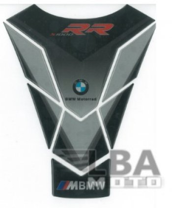 Наклейка на бак для мотоцикла BMW S1000RR Серо-Черная  пм-00017100