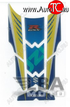 1 549 р. Наклейка на бак для мотоцикла Suzuki GSX-R Сине-Желтая  пм-00017107  с доставкой в г. Кемерово