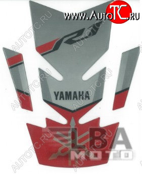 1 549 р. Наклейка на бак для мотоцикла Yamaha YZF-R1 Бело-Серо-Красная  пм-00017115  с доставкой в г. Кемерово