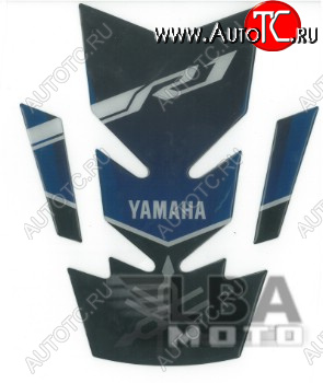 1 549 р. Наклейка на бак для мотоцикла Yamaha YZF-R1 Сине-Черная  пм-00017116  с доставкой в г. Кемерово