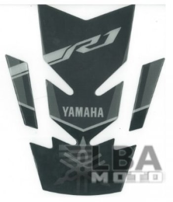 Наклейка на бак для мотоцикла Yamaha YZF-R1 Серо-Черная  пм-00017117