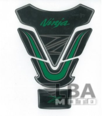 Наклейка на бак для мотоцикла Kawasaki Ninja Z Черно-Зеленая  пм-00017120