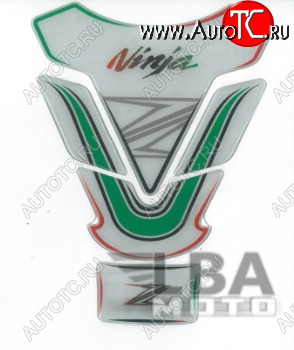 1 549 р. Наклейка на бак для мотоцикла Kawasaki Ninja Z Бело-Зеленая  пм-00017121  с доставкой в г. Кемерово