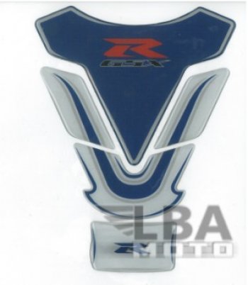 Наклейка на бак для мотоцикла Suzuki GSX-R Бело-Синяя  пм-00017125