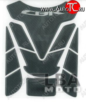 1 549 р. Наклейка на бак для мотоцикла Honda CBR Карбон Черная 1  пм-00017141  с доставкой в г. Кемерово