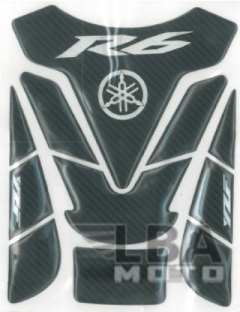 Наклейка на бак для мотоцикла Yamaha YZF-R6 Под Карбон 1  пм-00017144