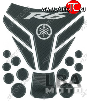 1 549 р. Наклейка на бак для мотоцикла Yamaha YZF-R6 Под Карбон 2  пм-00017151  с доставкой в г. Кемерово