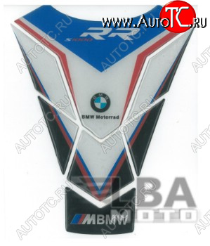 1 549 р. Наклейка на бак для мотоцикла BMW S1000RR Сине-Бело-Черная  пм-00017159  с доставкой в г. Кемерово