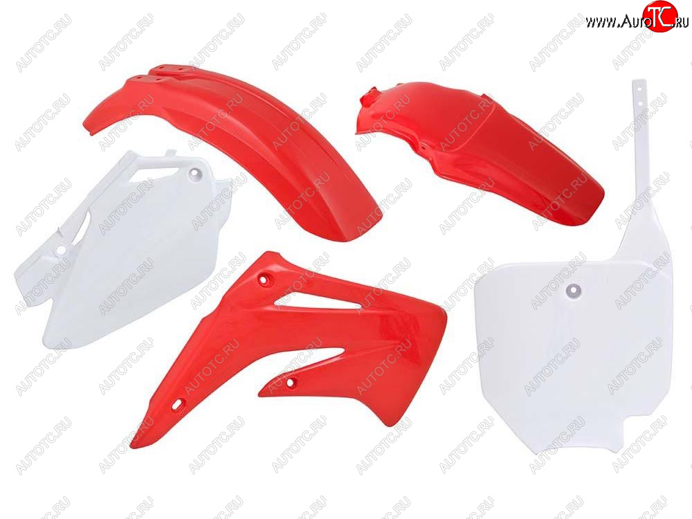 12 749 р. Комплект пластика R-Tech Honda CR85 03-07 (R-KITCRF-OEM-511) Красно-Белый  r-kitcrf-oem-511  с доставкой в г. Кемерово