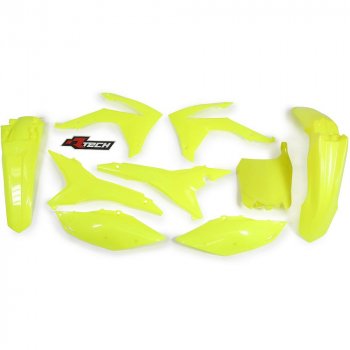 Комплект пластика R-Tech Honda CRF250R 14-17, CRF450R 13-16 (R-KITCRF-GF0-517) неоновый желтый  r-kitcrf-gf0-517