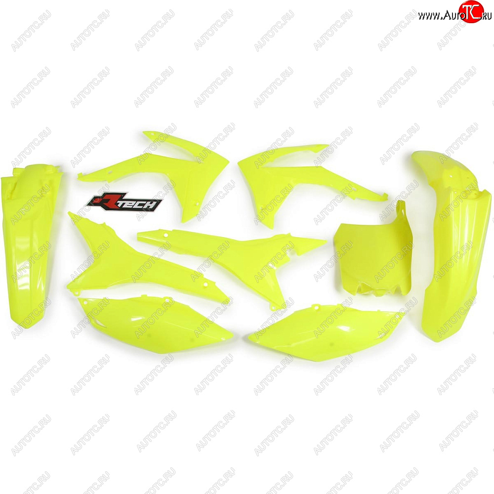 14 999 р. Комплект пластика R-Tech Honda CRF250R 14-17, CRF450R 13-16 (R-KITCRF-GF0-517) неоновый желтый  r-kitcrf-gf0-517  с доставкой в г. Кемерово