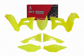 Комплект пластика R-Tech Honda CRF250R 19-20, CRF450R 19-20 (R-KITCRF-GF0-519) неоновый желтый  r-kitcrf-gf0-519