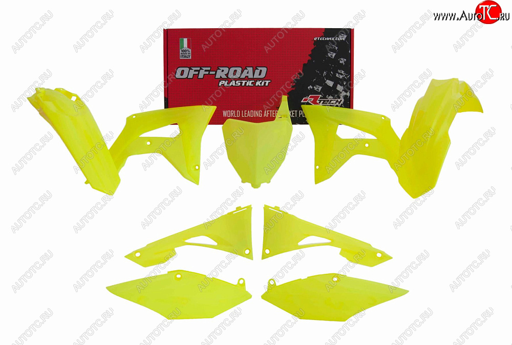 14 999 р. Комплект пластика R-Tech Honda CRF250R 19-20, CRF450R 19-20 (R-KITCRF-GF0-519) неоновый желтый  r-kitcrf-gf0-519  с доставкой в г. Кемерово