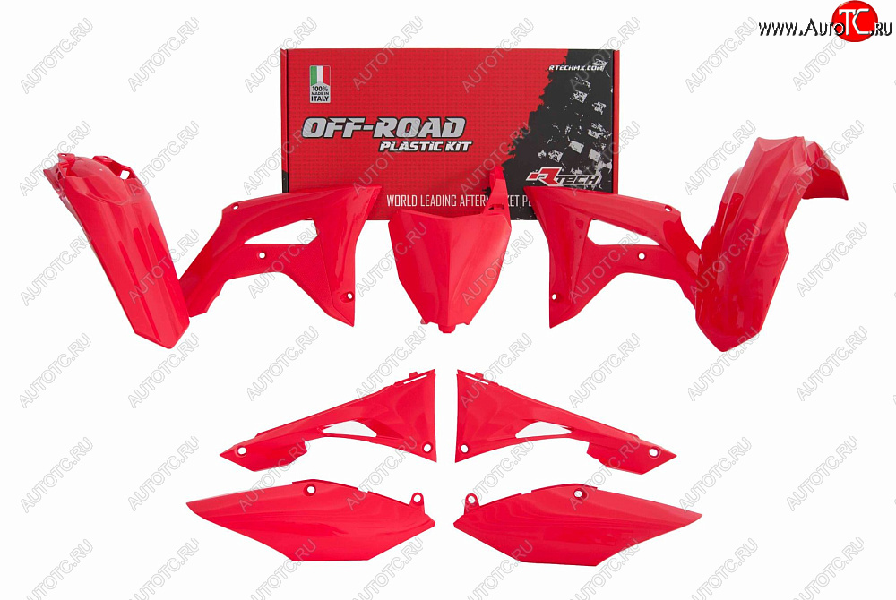 14 999 р. Комплект пластика R-Tech Honda CRF250R 19-20, CRF450R 19-20 (R-KITCRF-RS0-519) красный  r-kitcrf-rs0-519  с доставкой в г. Кемерово