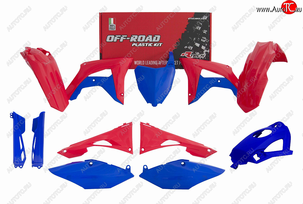 14 999 р. Комплект пластика R-Tech Honda CRF250R 19-20, CRF450R 19-20 (R-KITCRF-RSB-519) красный-синий  r-kitcrf-rsb-519  с доставкой в г. Кемерово