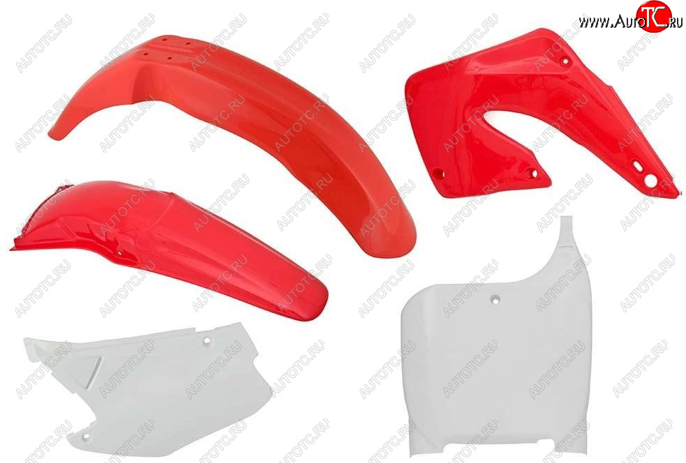 12 749 р. Комплект пластика R-Tech Honda CR125250 2000-2001 (R-KITCR0-OEM-501) красный-белый  r-kitcr0-oem-501  с доставкой в г. Кемерово