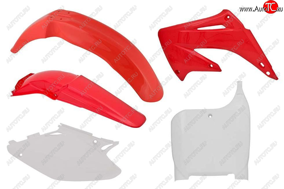 12 749 р. Комплект пластика R-Tech Honda CR125250 2002-2003 (R-KITCR0-OEM-502) красный-белый  r-kitcr0-oem-502  с доставкой в г. Кемерово