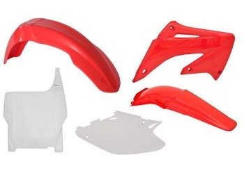 Комплект пластика R-Tech Honda CR125250 2004-2007 (R-KITCR0-OEM-503) красный-белый  r-kitcr0-oem-503