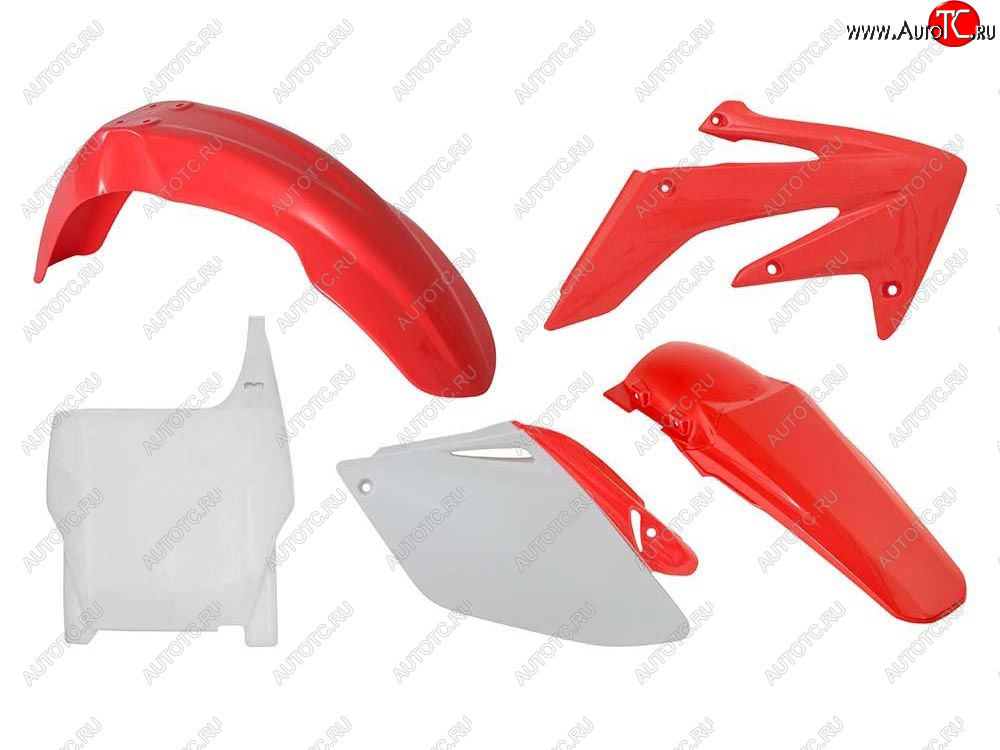12 749 р. Комплект пластика R-Tech Honda CRF250R 2006-2007 (R-KITCRF-OEM-508) красный-белый  r-kitcrf-oem-508  с доставкой в г. Кемерово
