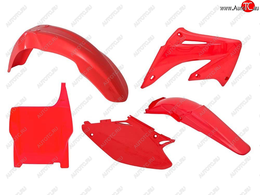 12 749 р. Комплект пластика R-Tech Honda CR125250 2004-2007 (R-KITCR0-RS0-503) Красный  r-kitcr0-rs0-503  с доставкой в г. Кемерово