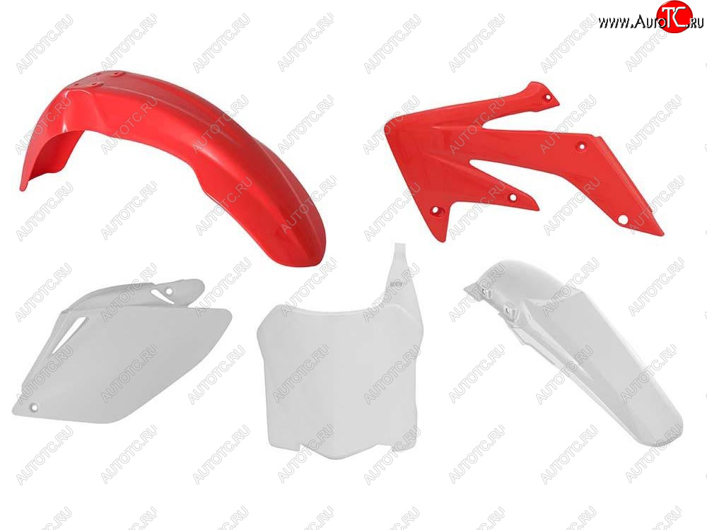 12 749 р. Комплект пластика R-Tech Honda CRF250R 08-09 (R-KITCRF-OEM-588) Бело-Красный  r-kitcrf-oem-588  с доставкой в г. Кемерово