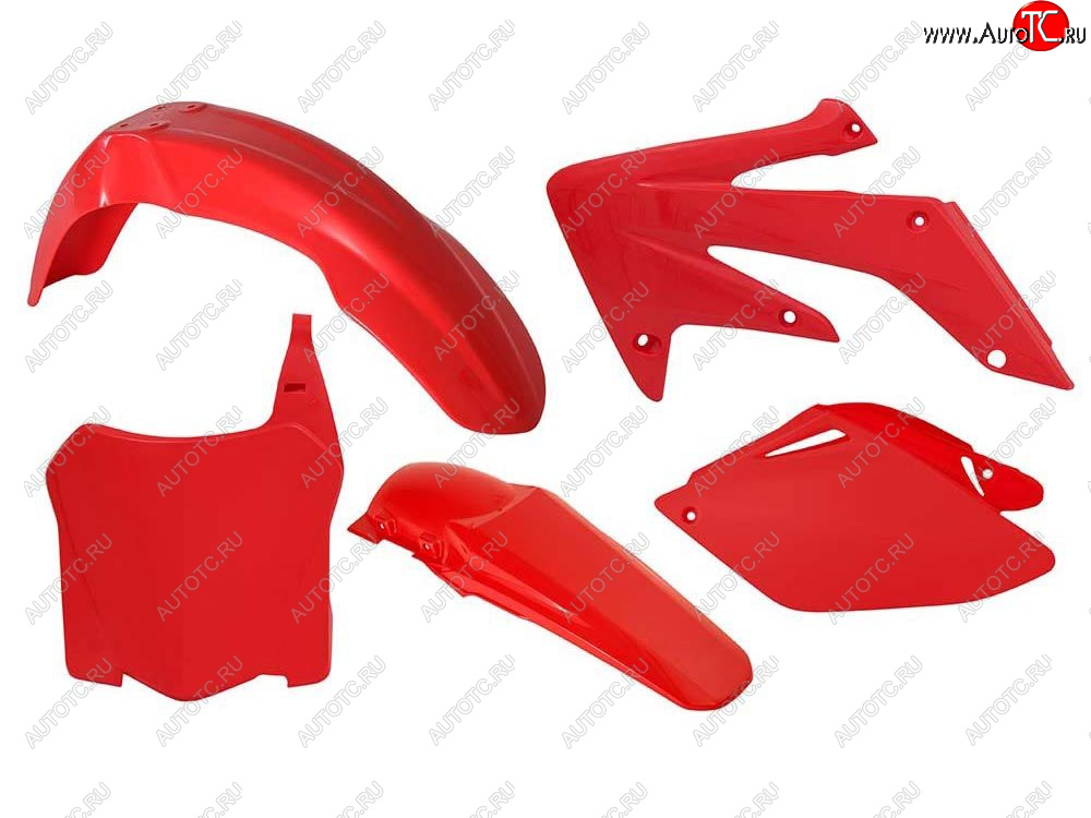 12 749 р. Комплект пластика R-Tech Honda CRF250R 08-09 (R-KITCRF-RS0-588) Красный  r-kitcrf-rs0-588  с доставкой в г. Кемерово