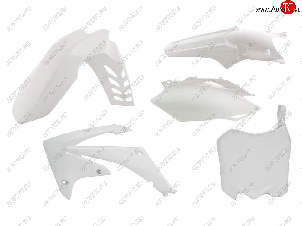 12 749 р. Комплект пластика R-Tech Honda CRF250R 10-13, CRF450R 09-12 (R-KITCRF-BN0-513) Белый  r-kitcrf-bn0-513  с доставкой в г. Кемерово