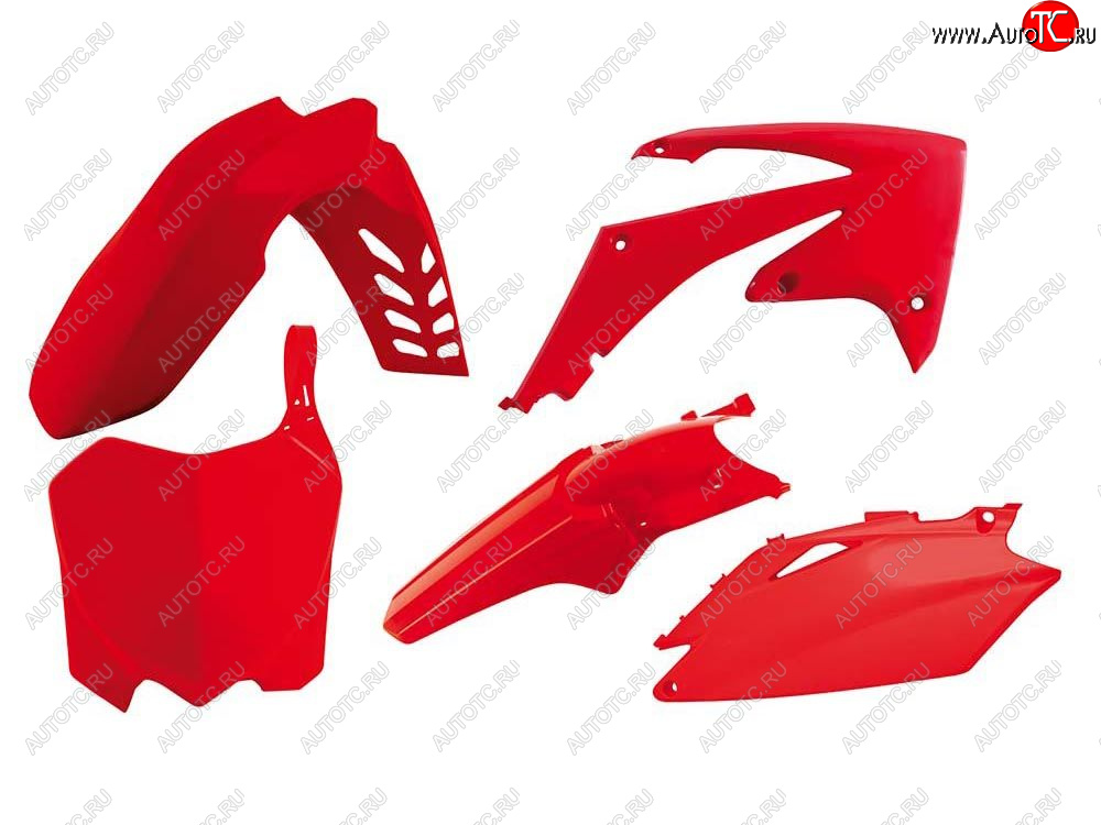12 749 р. Комплект пластика R-Tech Honda CRF250R 10-13, CRF450R 09-12 (R-KITCRF-RS0-513) Красный  r-kitcrf-rs0-513  с доставкой в г. Кемерово
