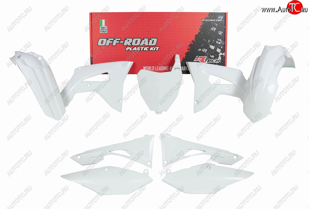 17 399 р. Комплект пластика R-Tech Honda CRF250R 19-21, CRF450R 19-20 (R-KITCRF-BN0-519) белый  r-kitcrf-bn0-519  с доставкой в г. Кемерово